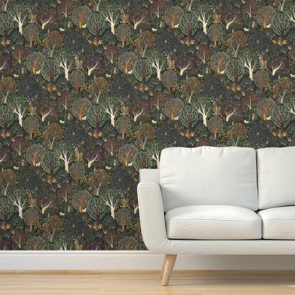 Walkingintheforest Peel and Stick Wallpaper - Green product