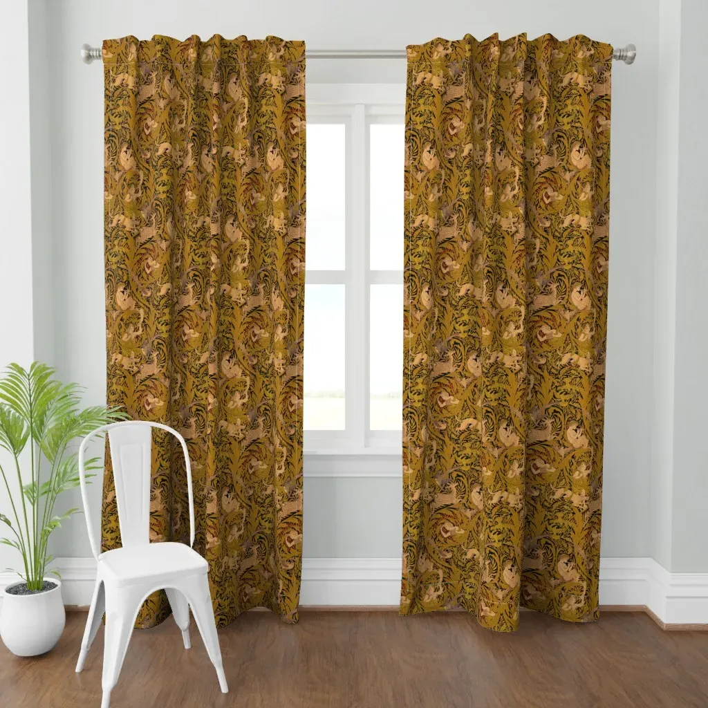 Walter Crane Woodnotes 11 Curtain Panel - Gold product