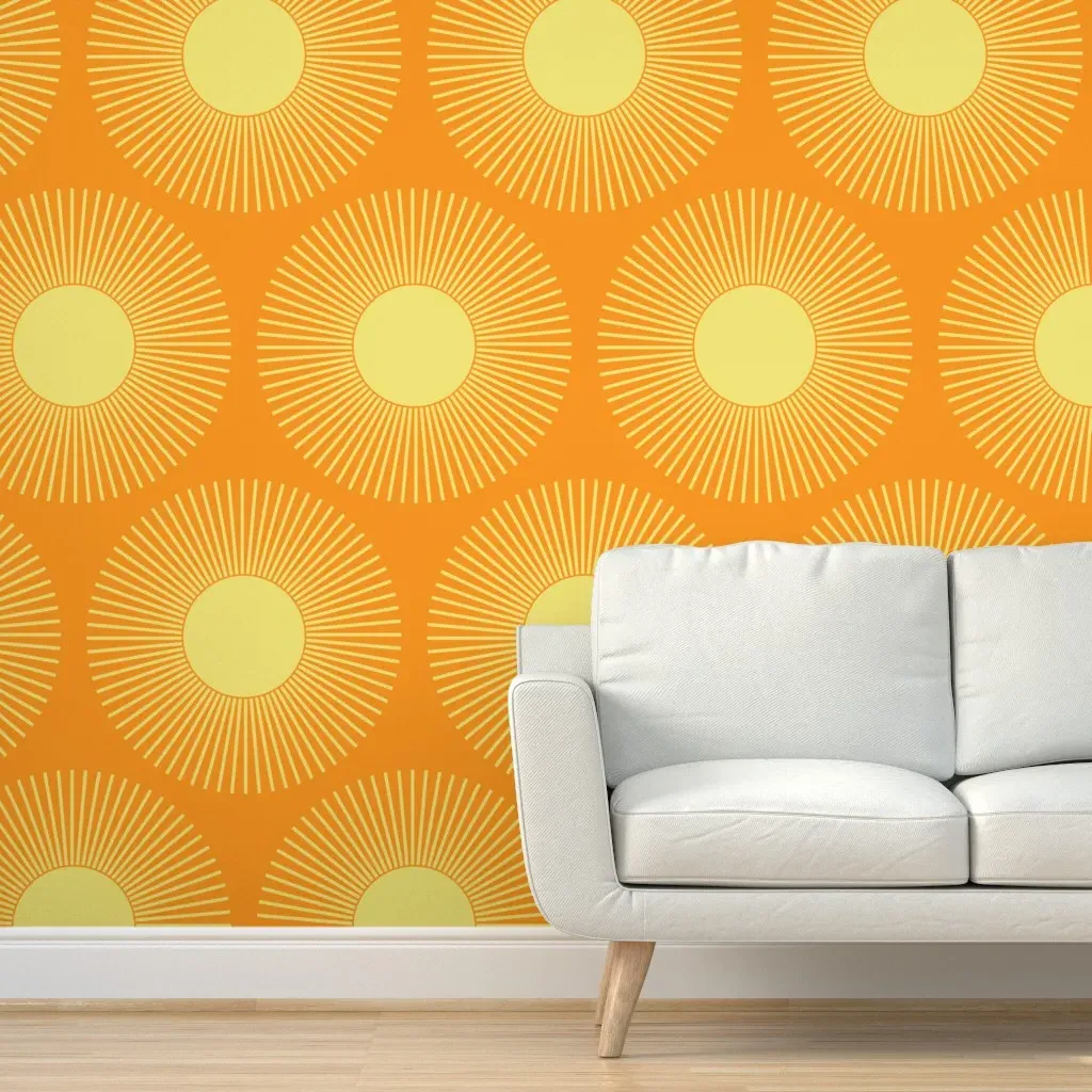 Warm Spring Sun Peel and Stick Wallpaper - Orange product