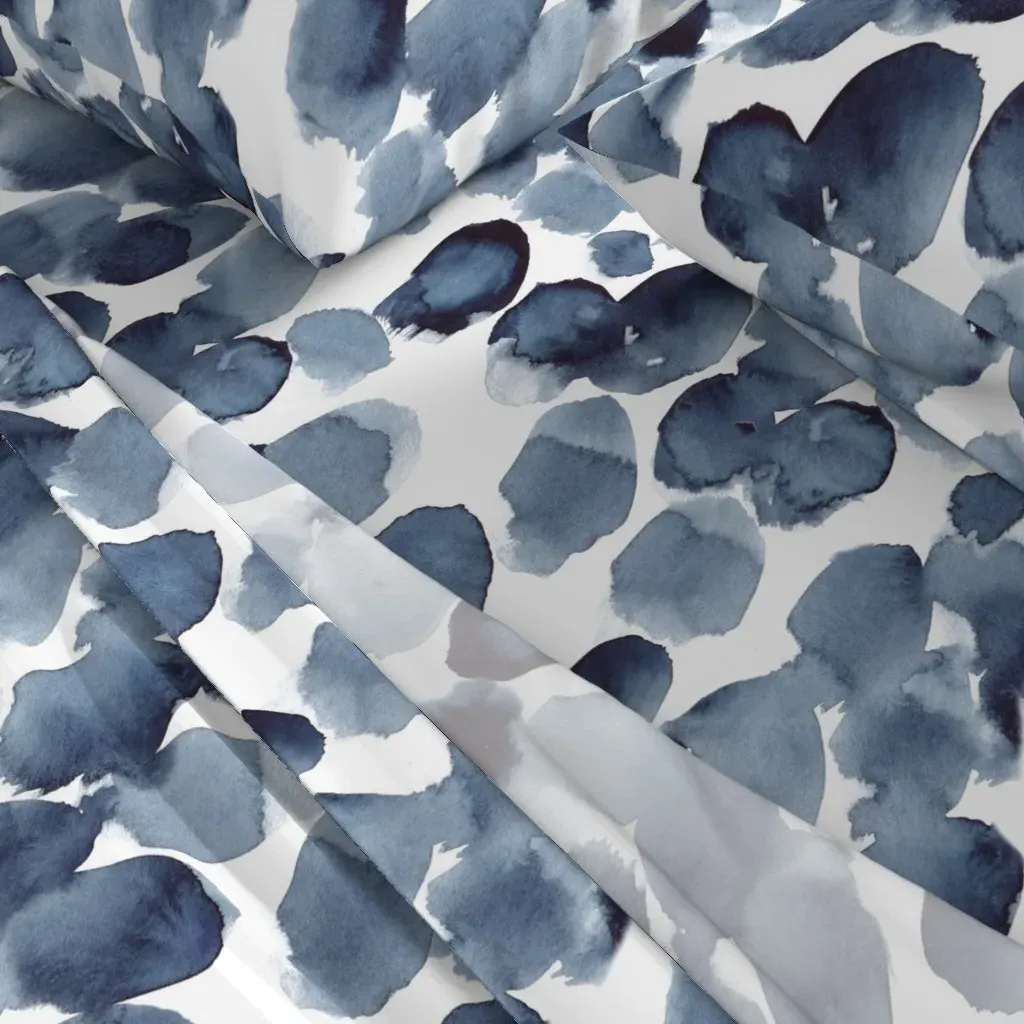 Watercolor Abstract Paint Spots Full Sheet Set - Indigo alternate view