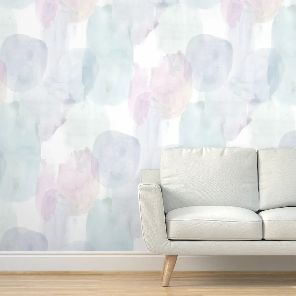 Watercolor Abstract Twilight Peel and Stick Wallpaper - Pink product