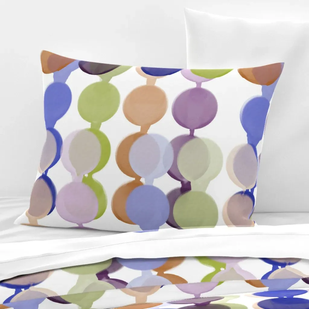 Watercolor Circle Drip Standard Pillowcase - Lavender, Cotton Sateen product