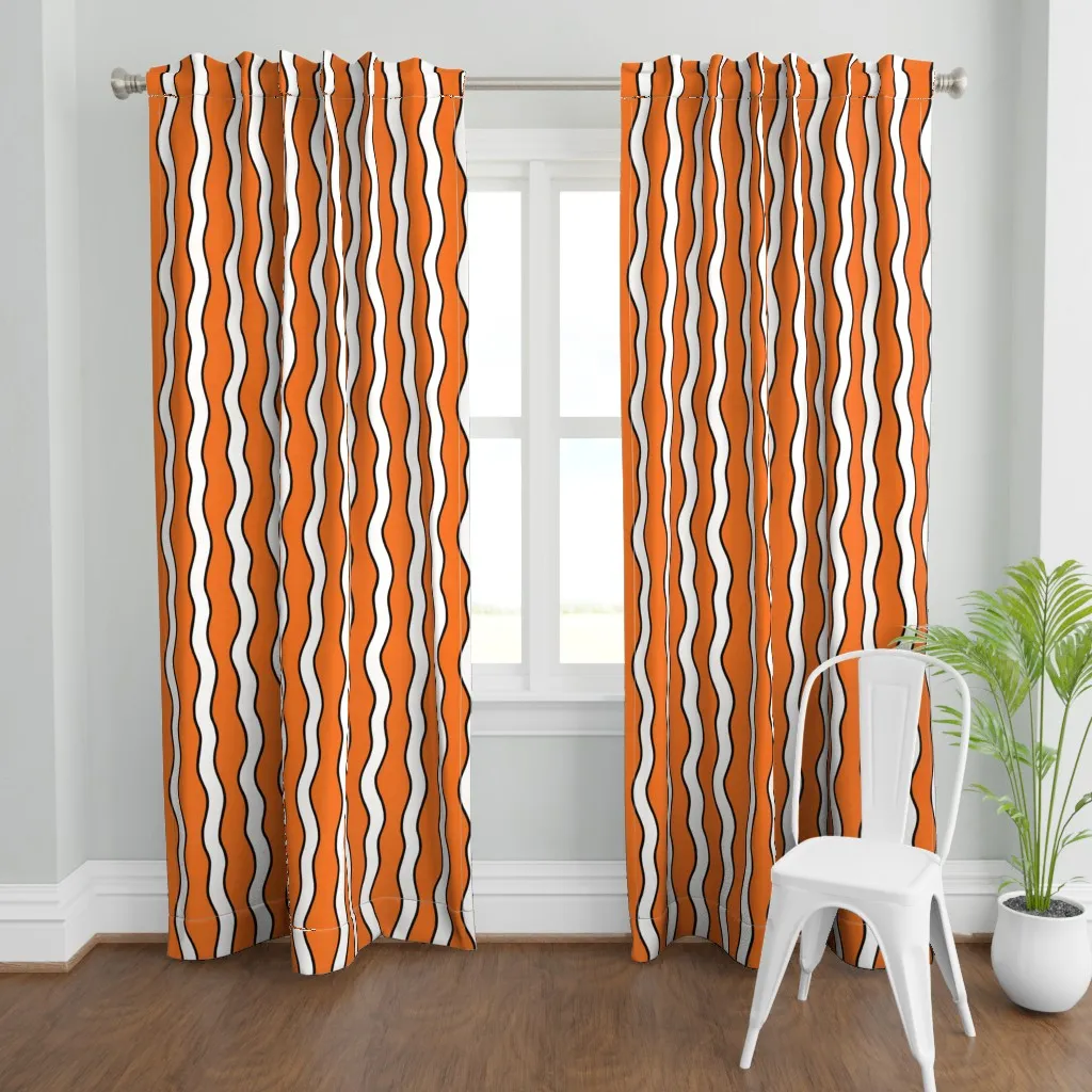 Watercolor Clownfish Curtain Panel - Orange product