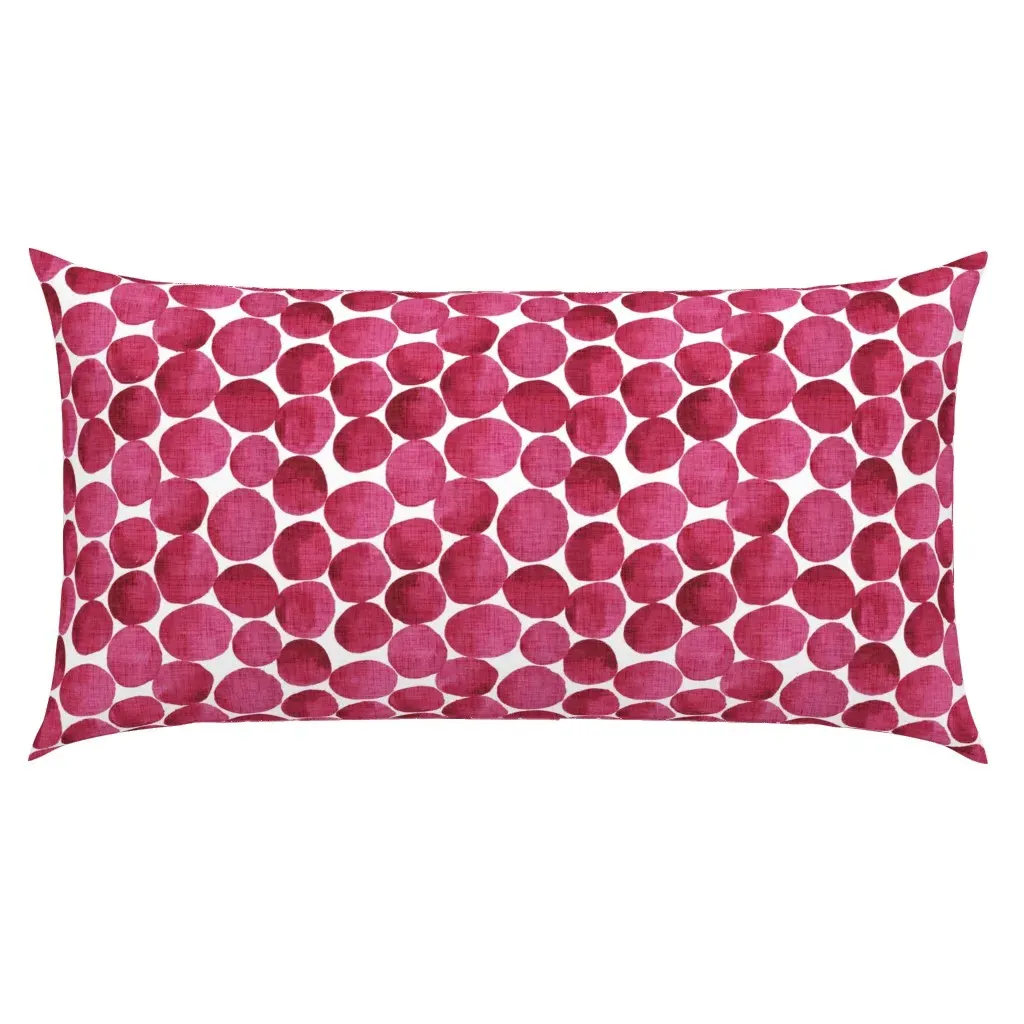 Watercolor Dots King Pillow Sham - Crimson, Linen product