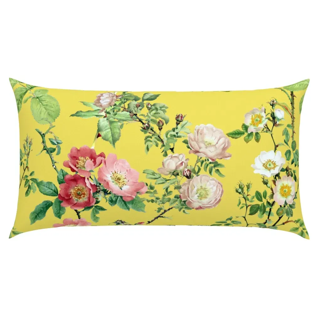 Watercolor English Rose Victoria's Garden King Pillow Sham - Pink product