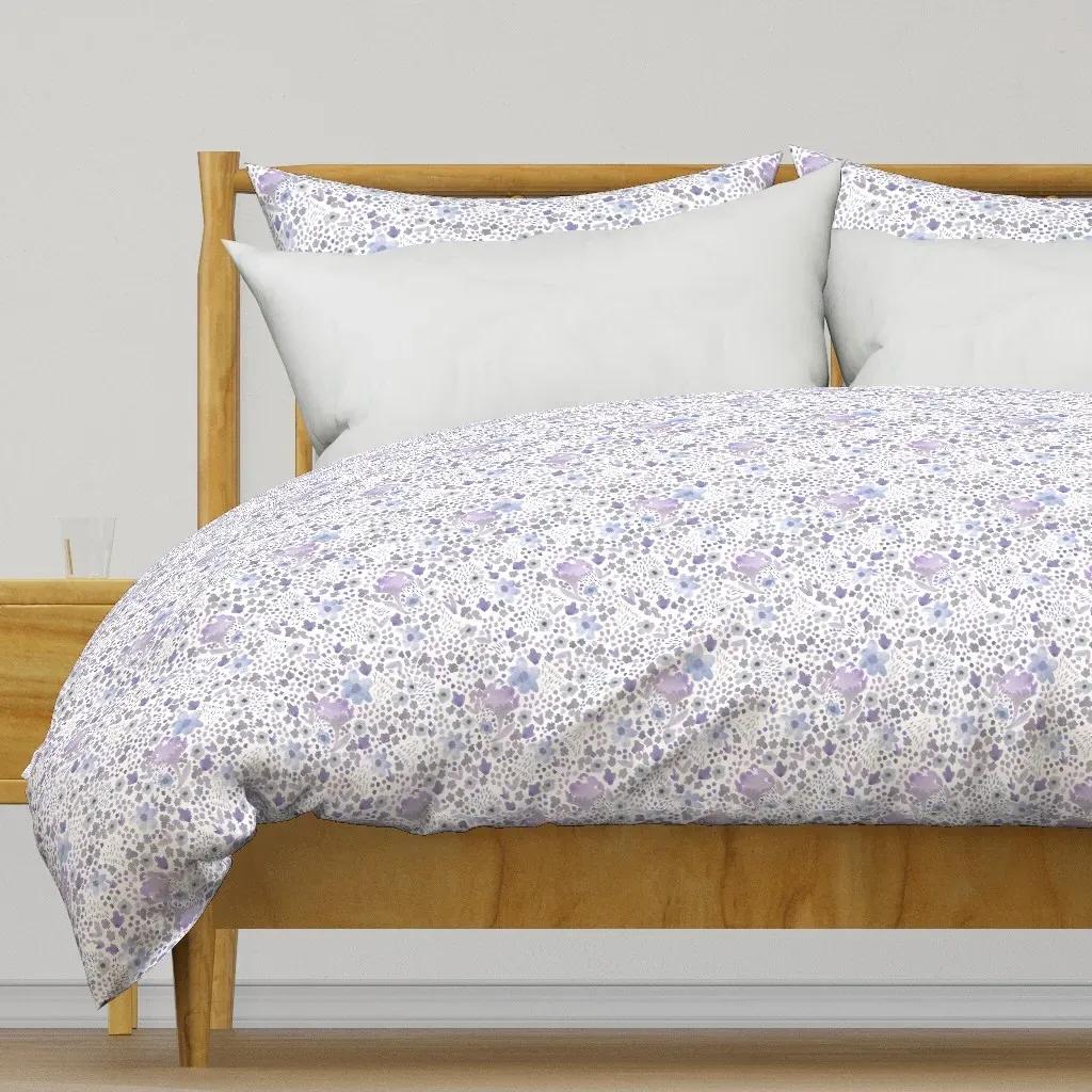 Watercolor Floral Duvet Cover - Lavender product