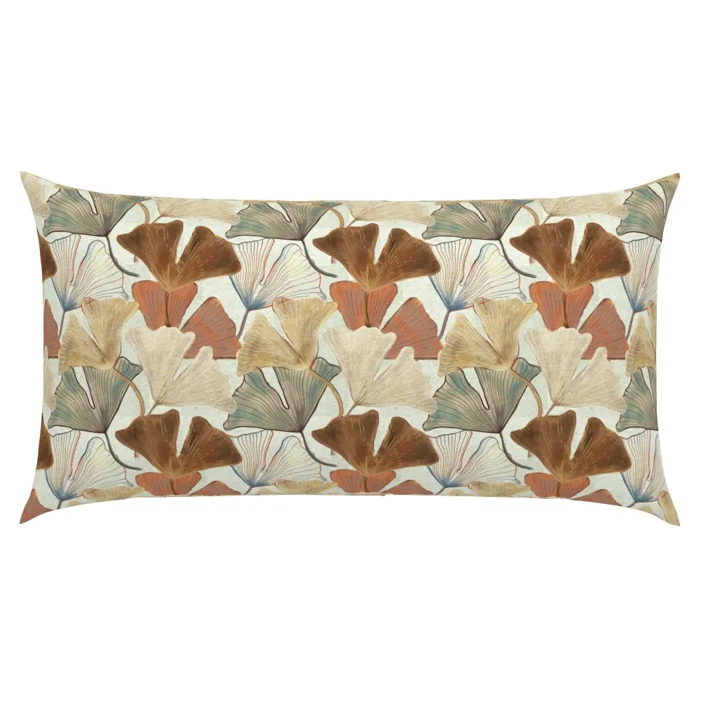 Watercolor Ginkgo King Size Pillow Sham - Beige product