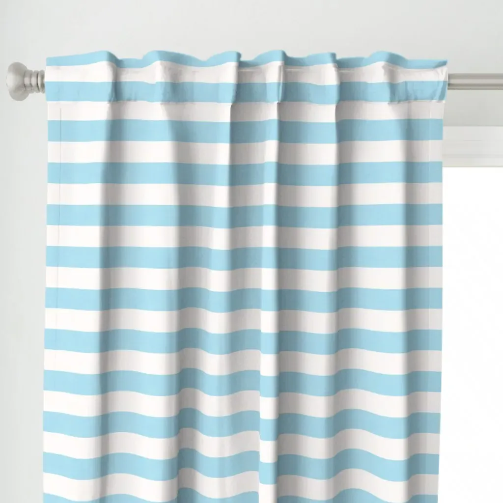 Watercolor Horizontal Small Curtain Panel - Baby Blue alternate view