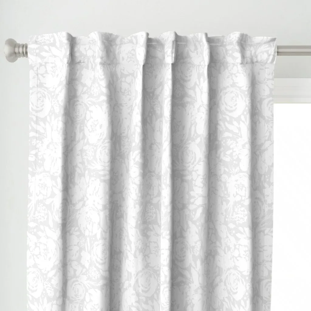 Watercolor Light Curtain Panel - White alternate view