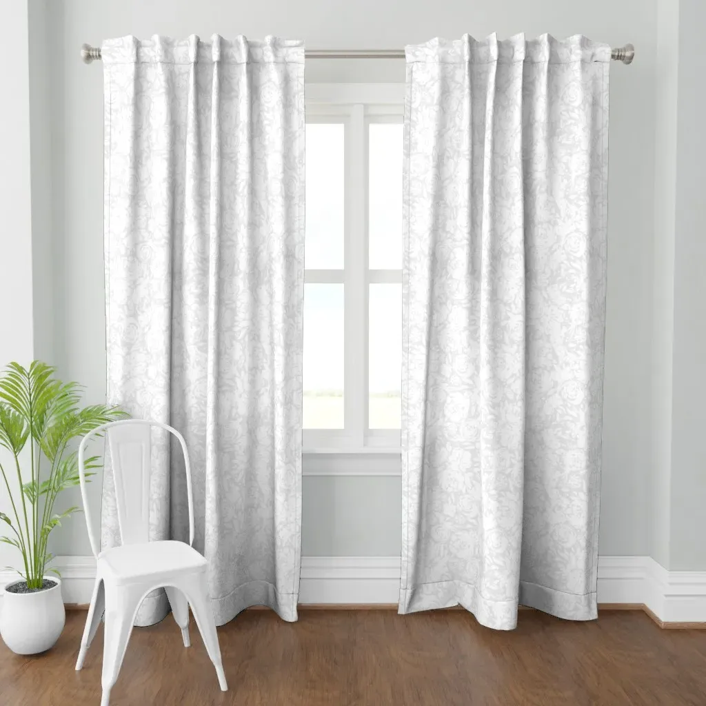 Watercolor Light Curtain Panel - White product