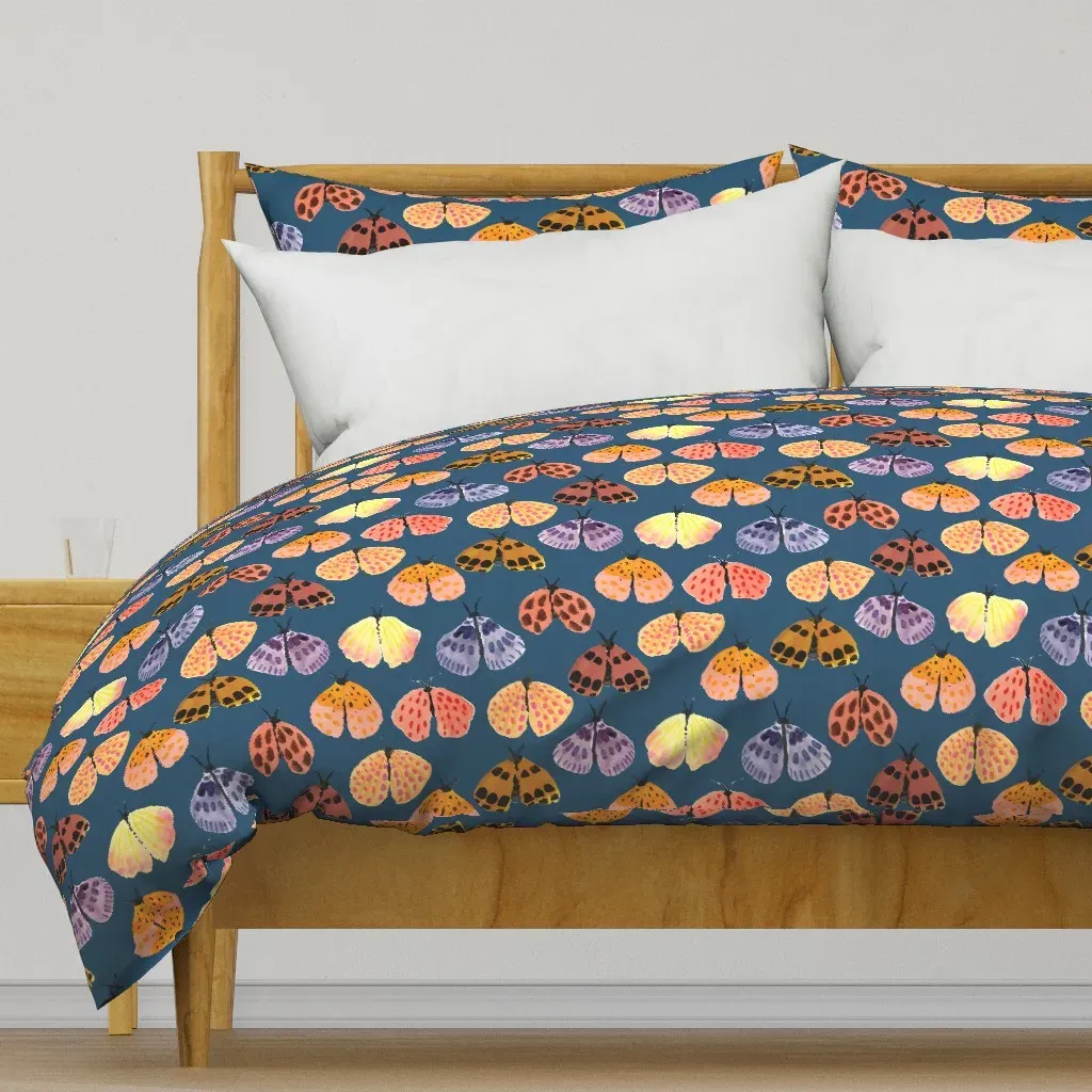 Watercolor Moth Collection Duvet Cover - Yellow product