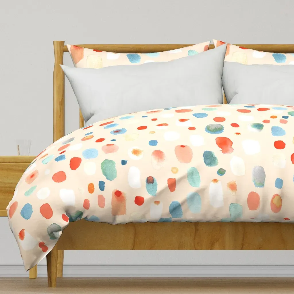 Watercolor Pebbles L Duvet Cover - Peach product