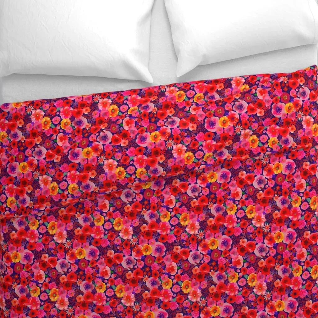 Watercolor Roses Duvet Cover - Red alternate view