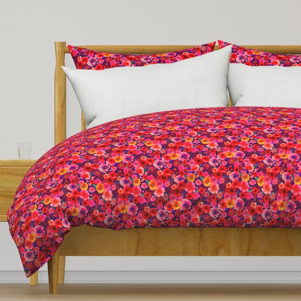 Watercolor Roses Duvet Cover - Red product