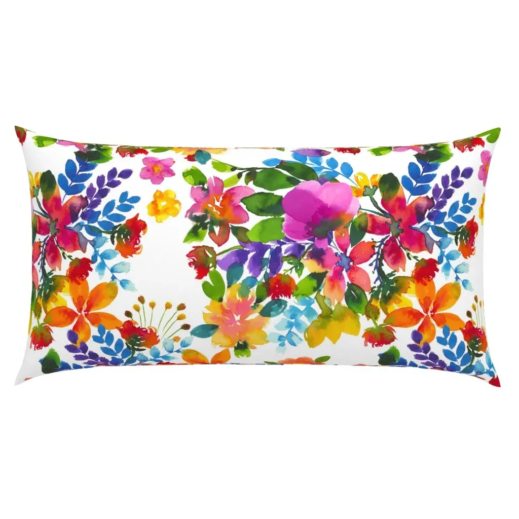 Watercolor Summer Field King Pillow Sham - Pink product