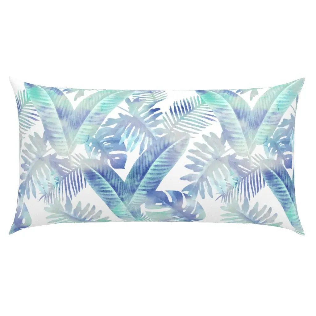 Watercolor Tropical King Pillow Sham - Teal product