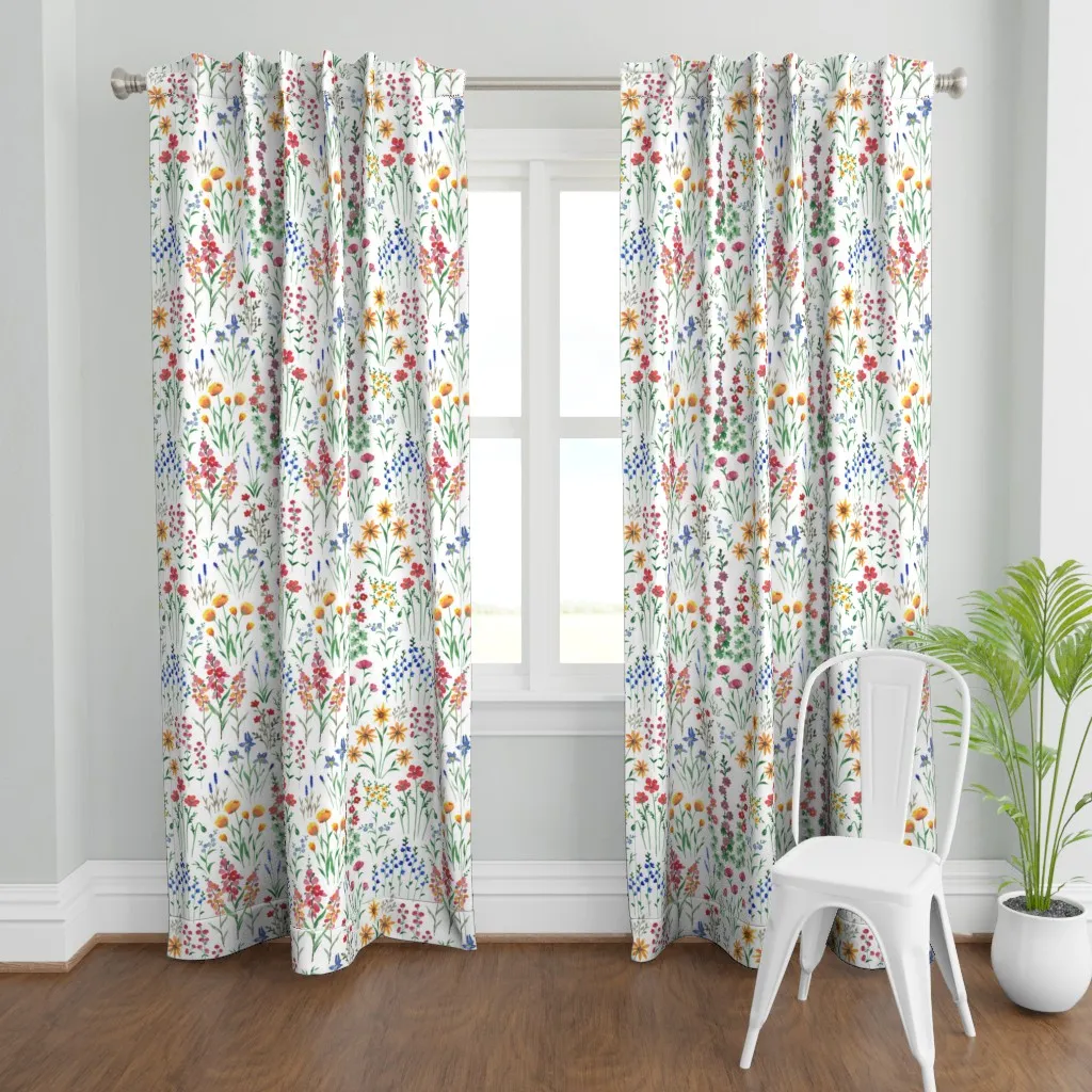 Watercolour Cottage Curtain Panel - Pink product