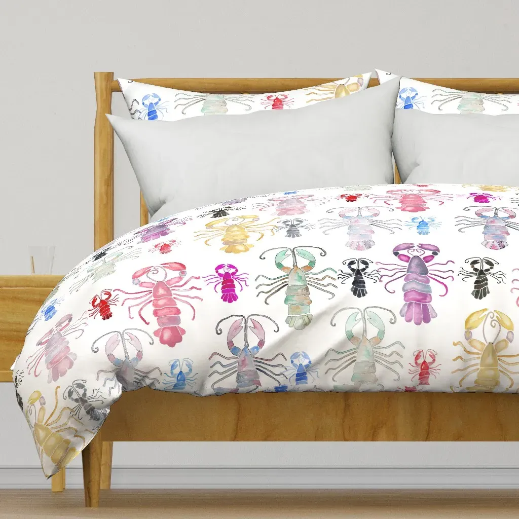 Watercolour Lobsters Large Duvet Cover - Pink product