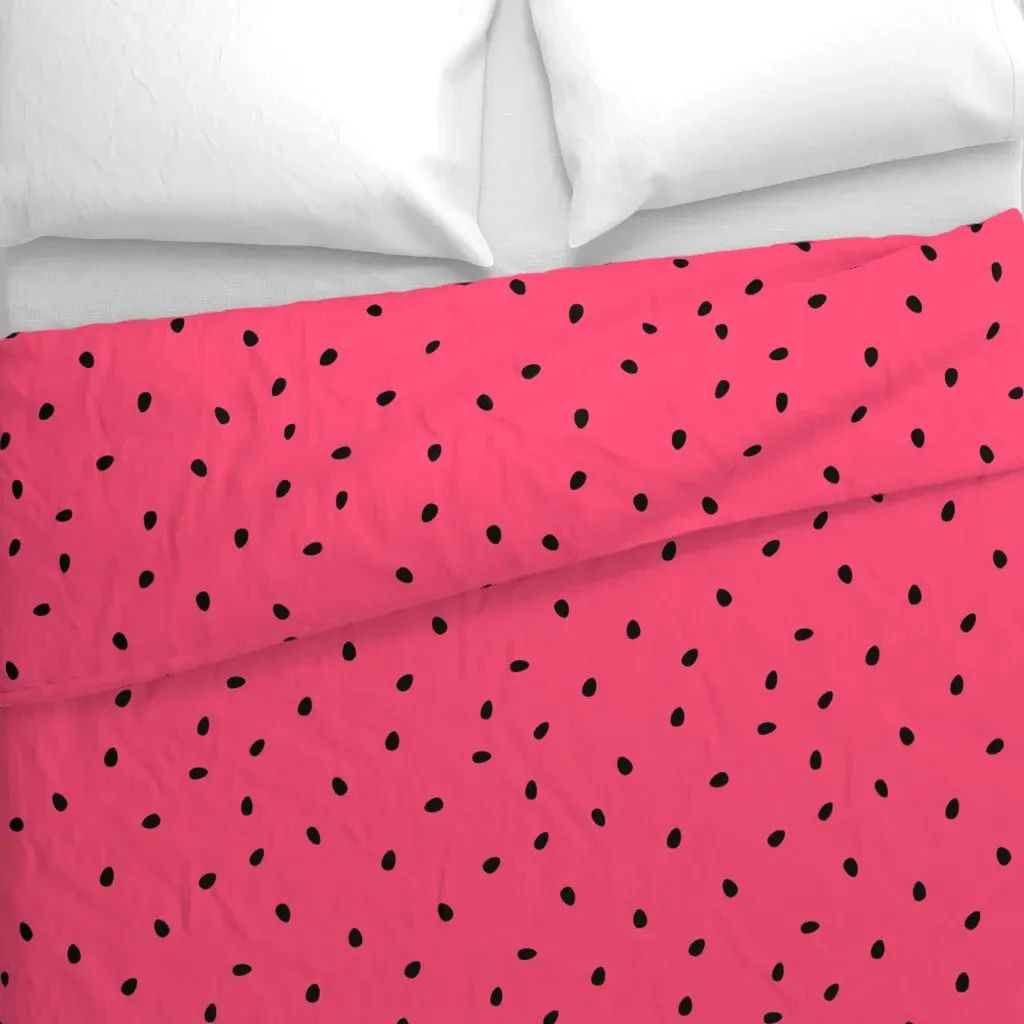 Watermelon Seeds Duvet Cover - Pink alternate view
