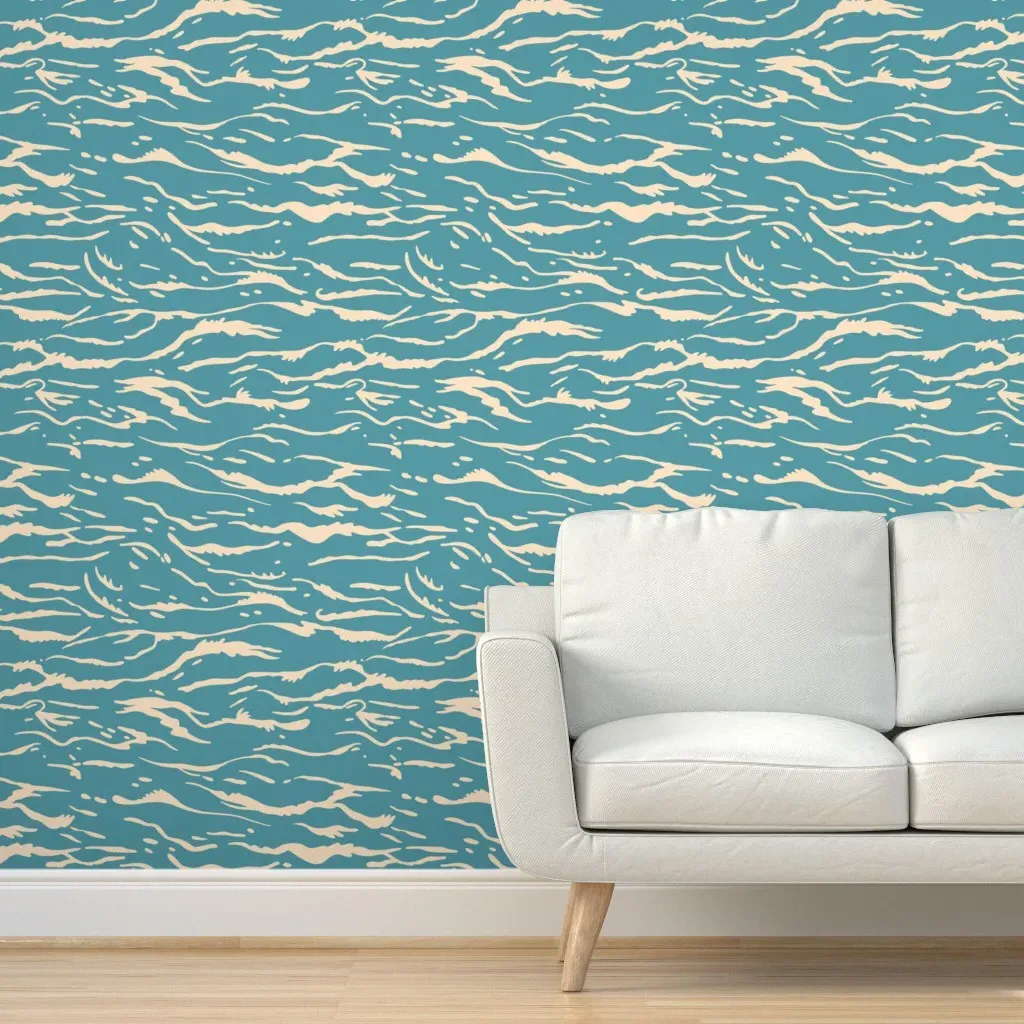 Wave Candy Peel and Stick Wallpaper - Teal product