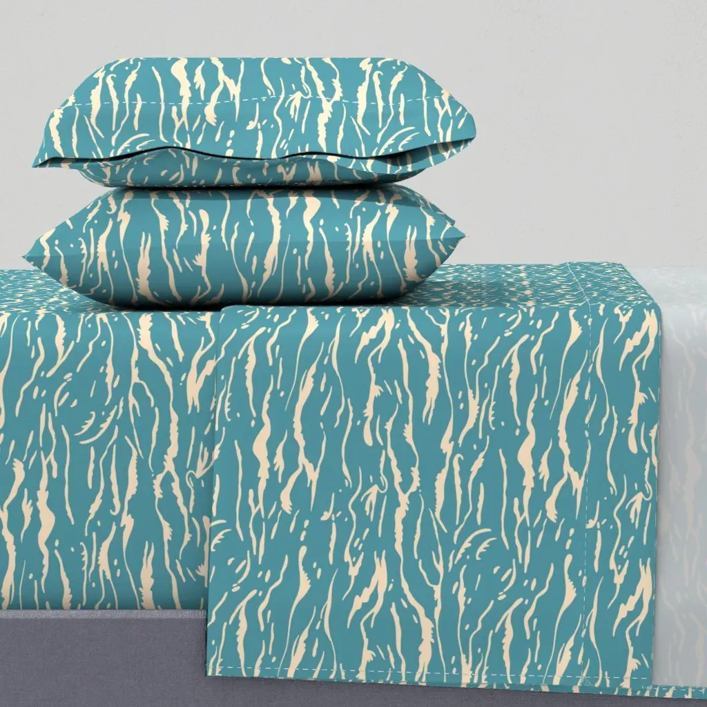 Wave Candy Queen Sheet Set - Teal product