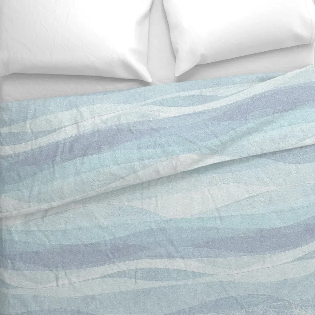 Wave-Skyblue Sea Lighter Duvet Cover - Light Blue alternate view
