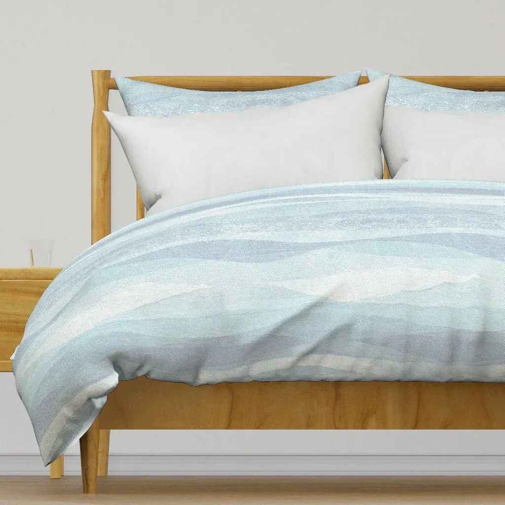 Wave-Skyblue Sea Lighter Duvet Cover - Light Blue product