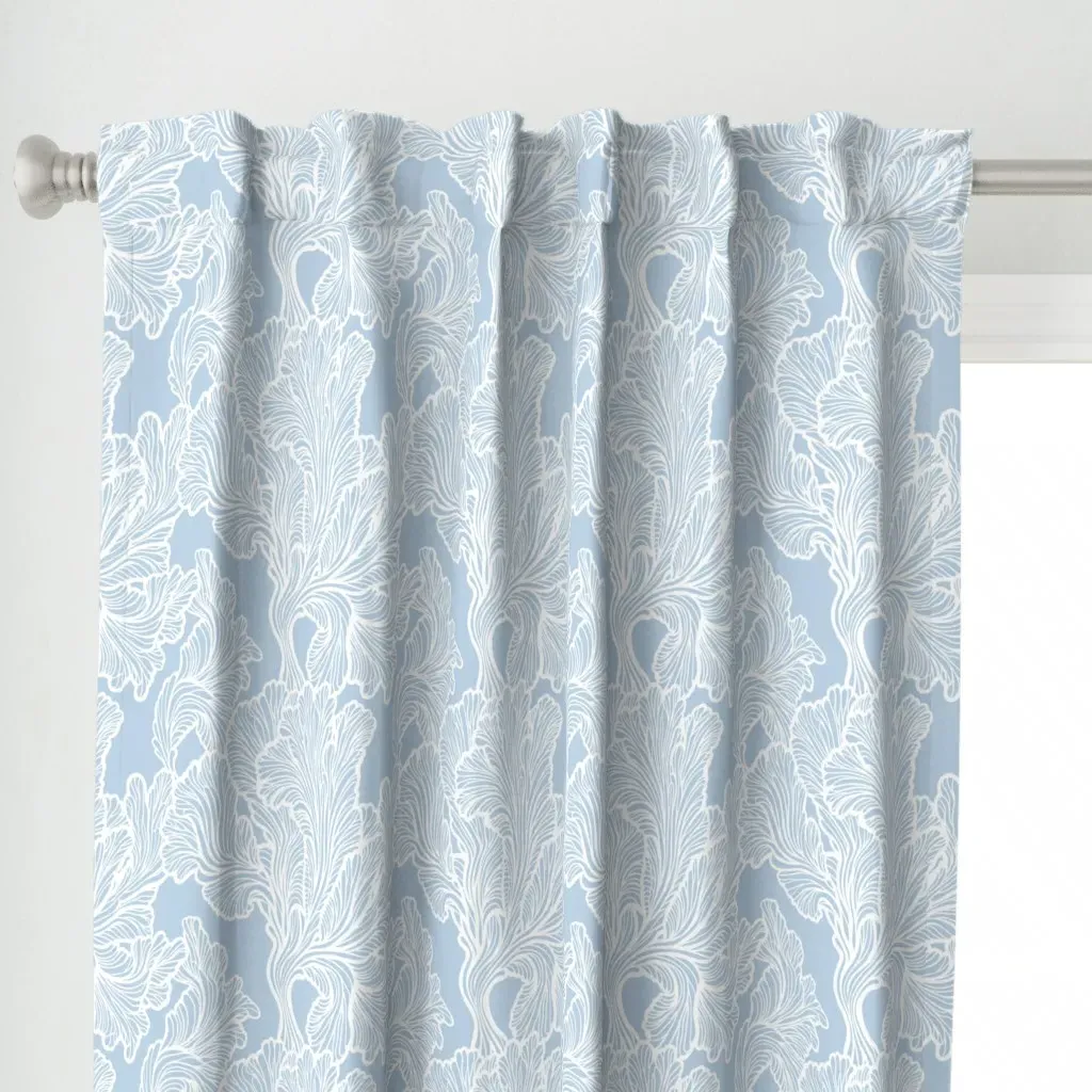 Waving Coral Reefs Air Curtain Panel - White alternate view