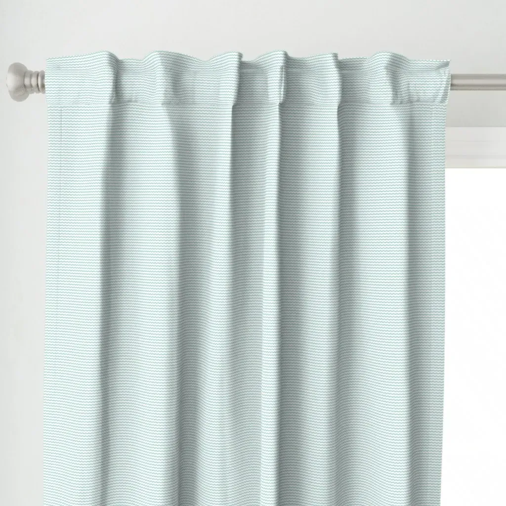 Wavy Seaglass Curtain Panel - Seafoam Green alternate view
