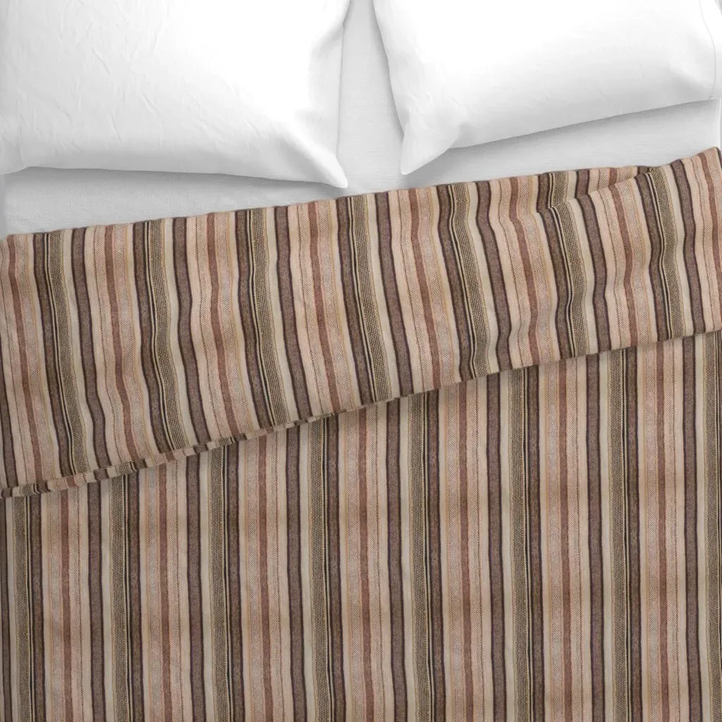 Wavy Woven Stripes Duvet Cover - Beige alternate view