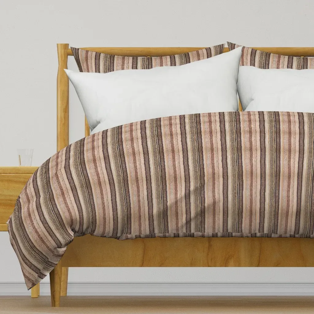 Wavy Woven Stripes Duvet Cover - Beige product