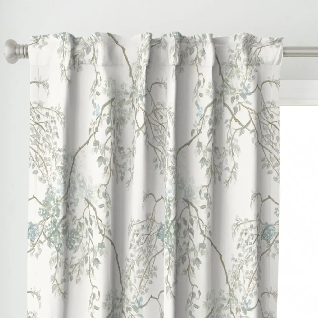 Weeping Branches Curtain Panel - Sage Green alternate view
