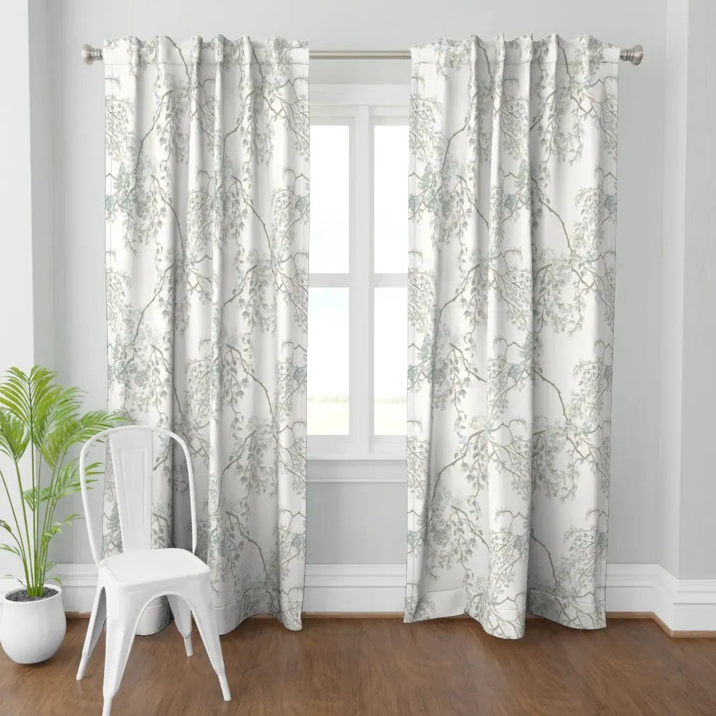 Weeping Branches Curtain Panel - Sage Green product