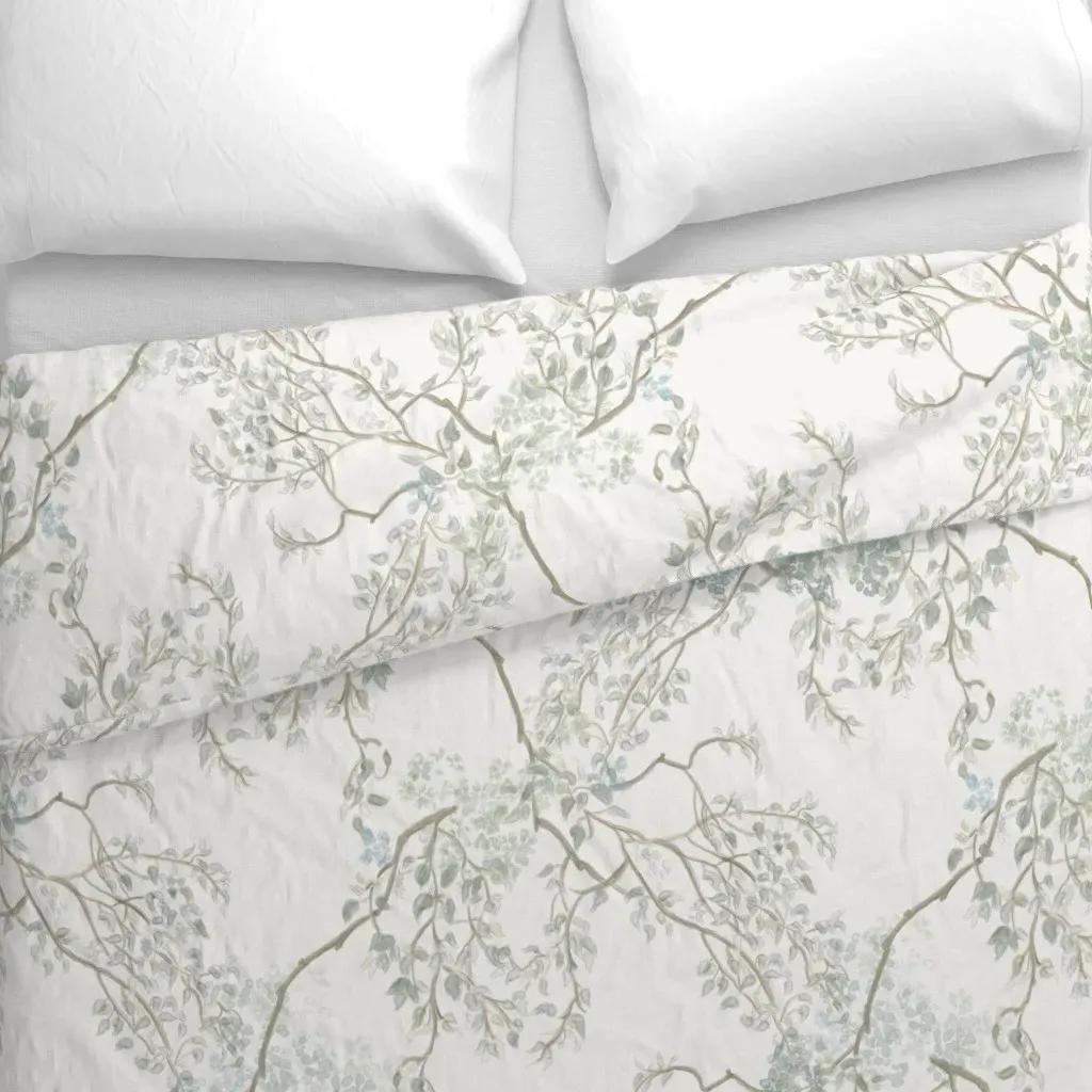 Weeping Branches Duvet Cover - Sage Green alternate view