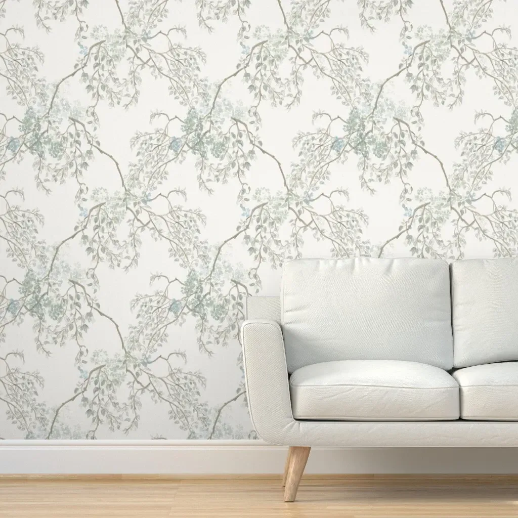Weeping Branches Peel and Stick Wallpaper - Sage Green product