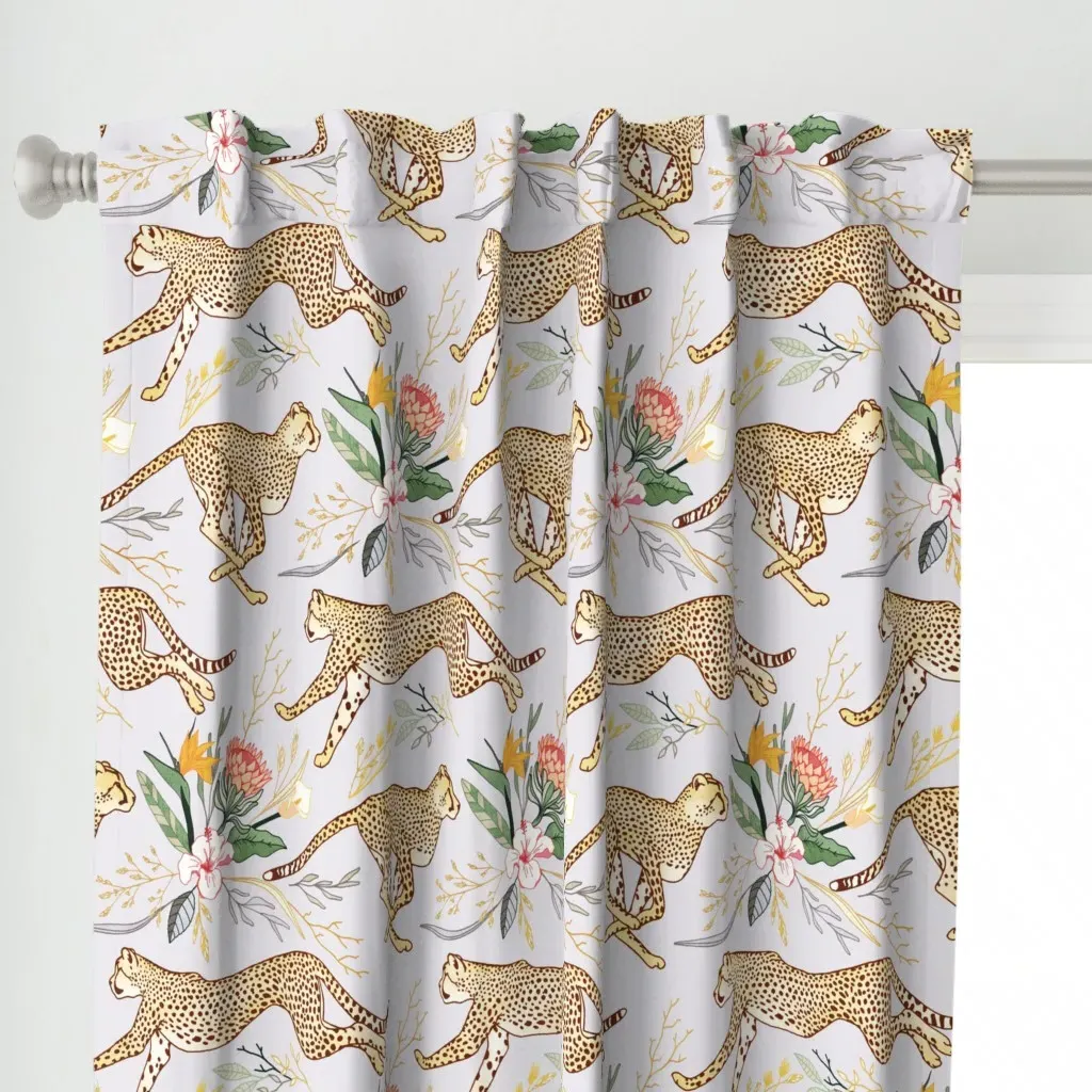 Weightless Cheetahs Curtain Panel - Beige alternate view