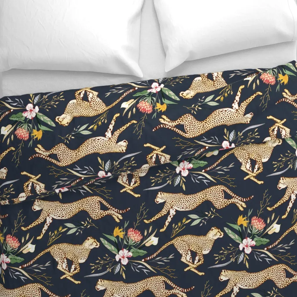 Weightless Cheetahs Duvet Cover - Gold alternate view