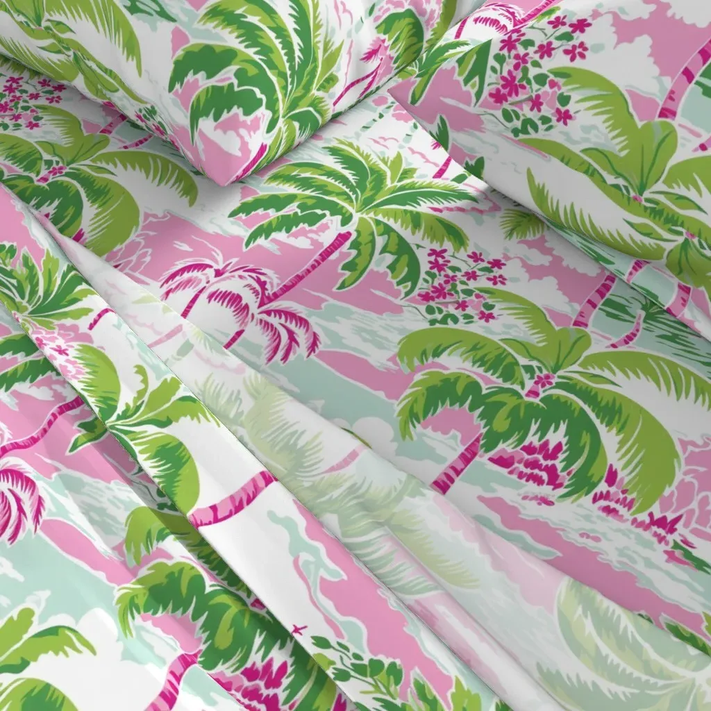 West Coast Dreams No 5 King Sheet Set - Pink alternate view
