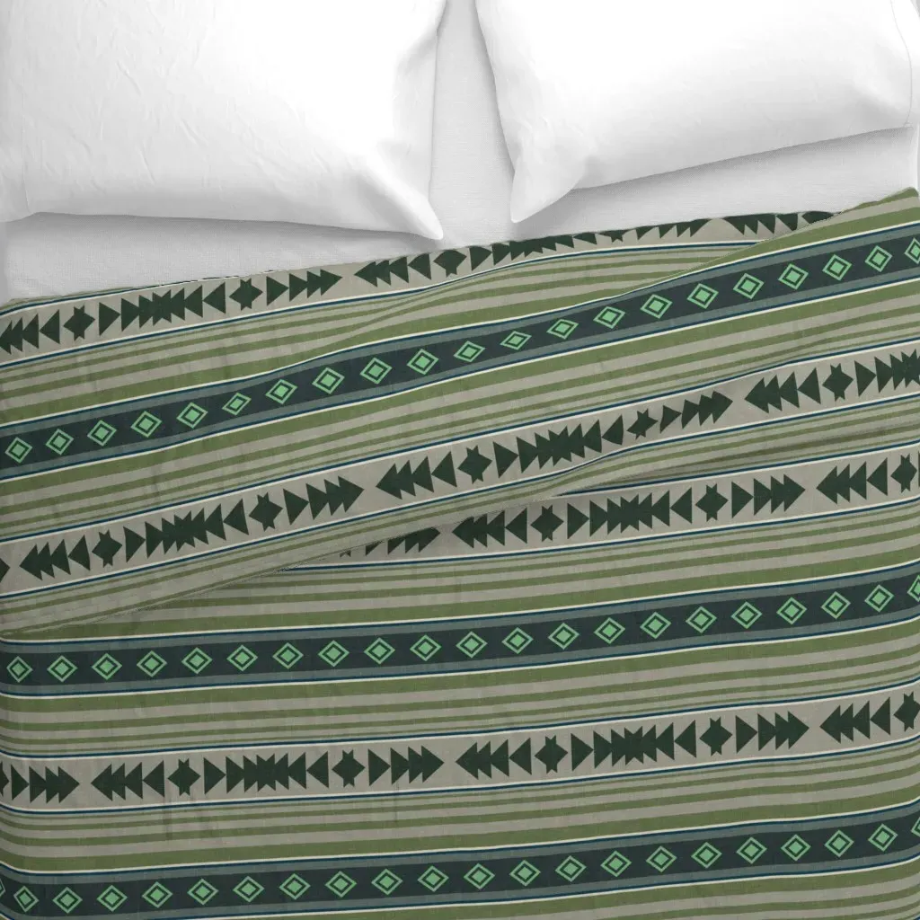 Western Blanket Duvet Cover - Sage Green alternate view