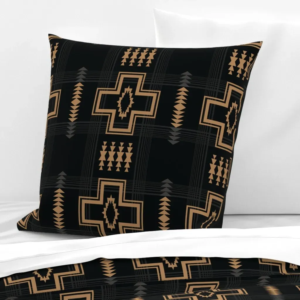 Western Life Cross Euro Pillow Sham - Tan product