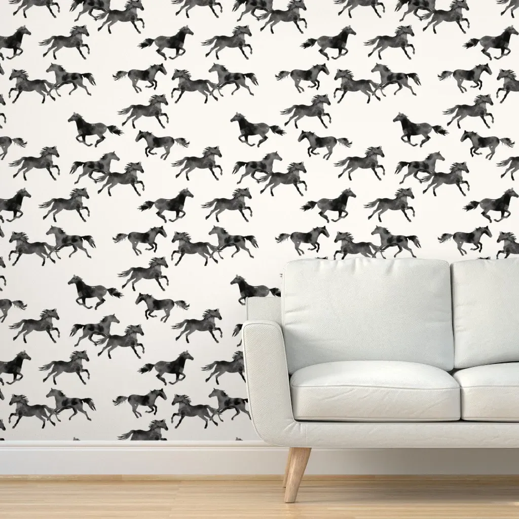 Western Range Peel and Stick Wallpaper - Black product