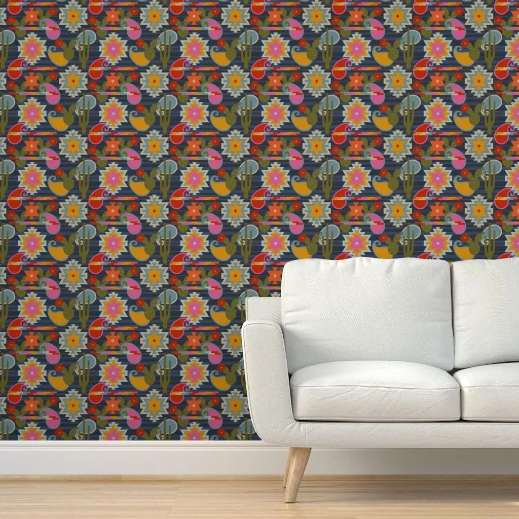 Western Wonder Peel and Stick Wallpaper - Mustard Yellow product
