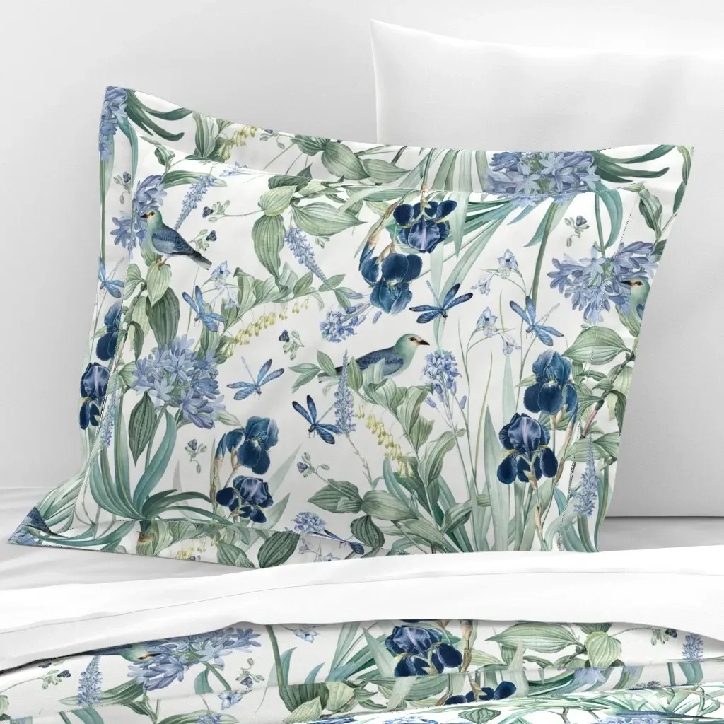 Westwick Standard Flanged Pillowcase - Blue, Cotton Sateen product