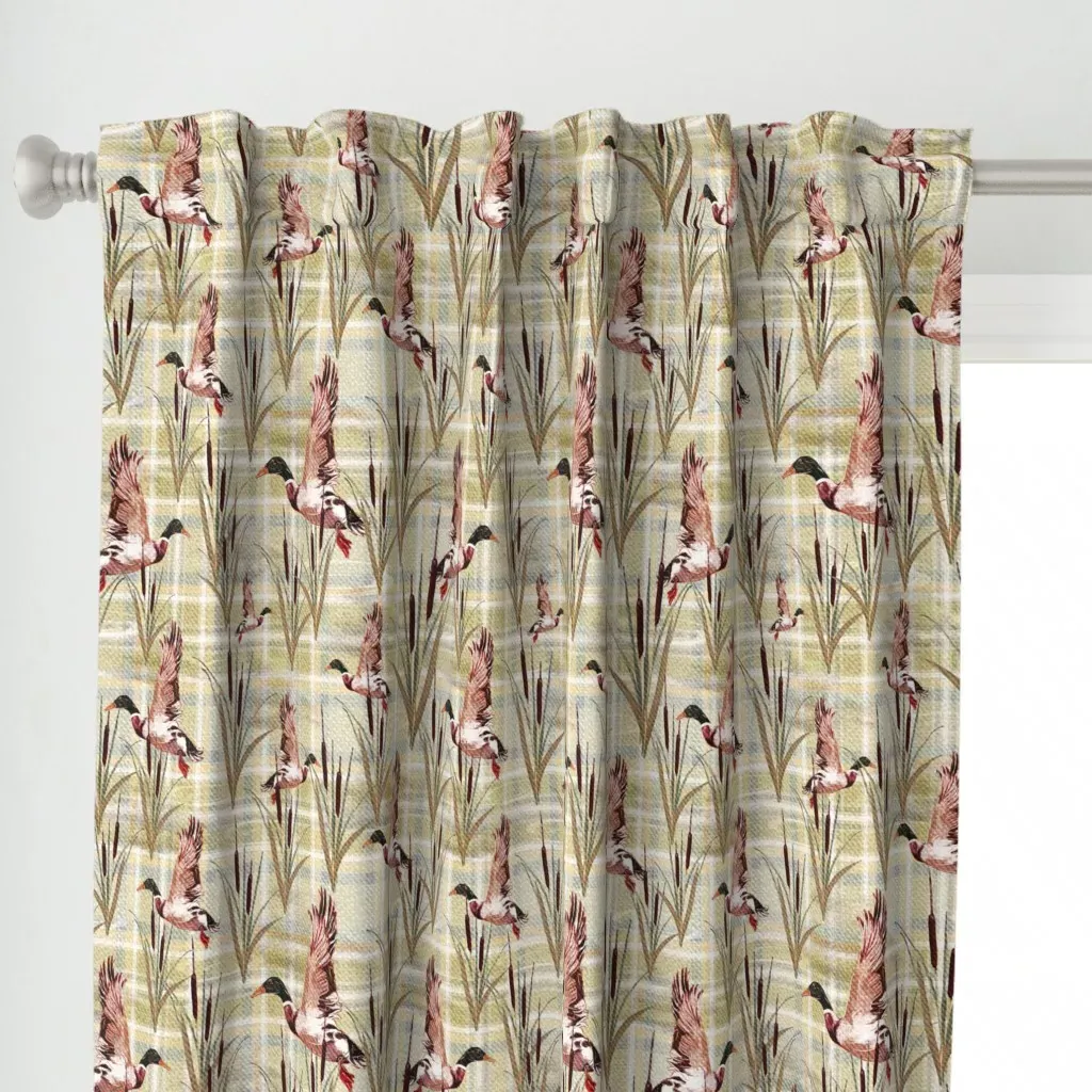 Wetland Outdoor Nature Curtain Panel - Brown alternate view