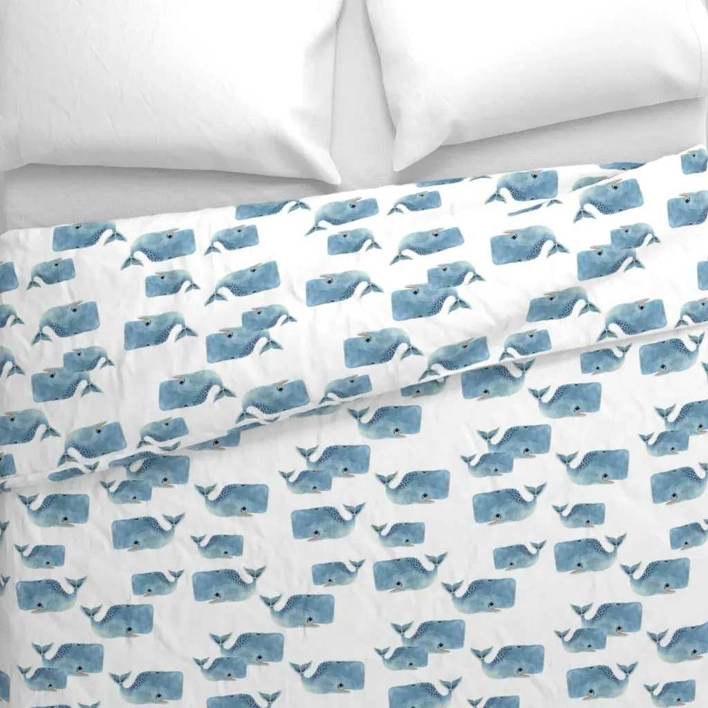 Whale Pod Duvet Cover - Light Blue alternate view