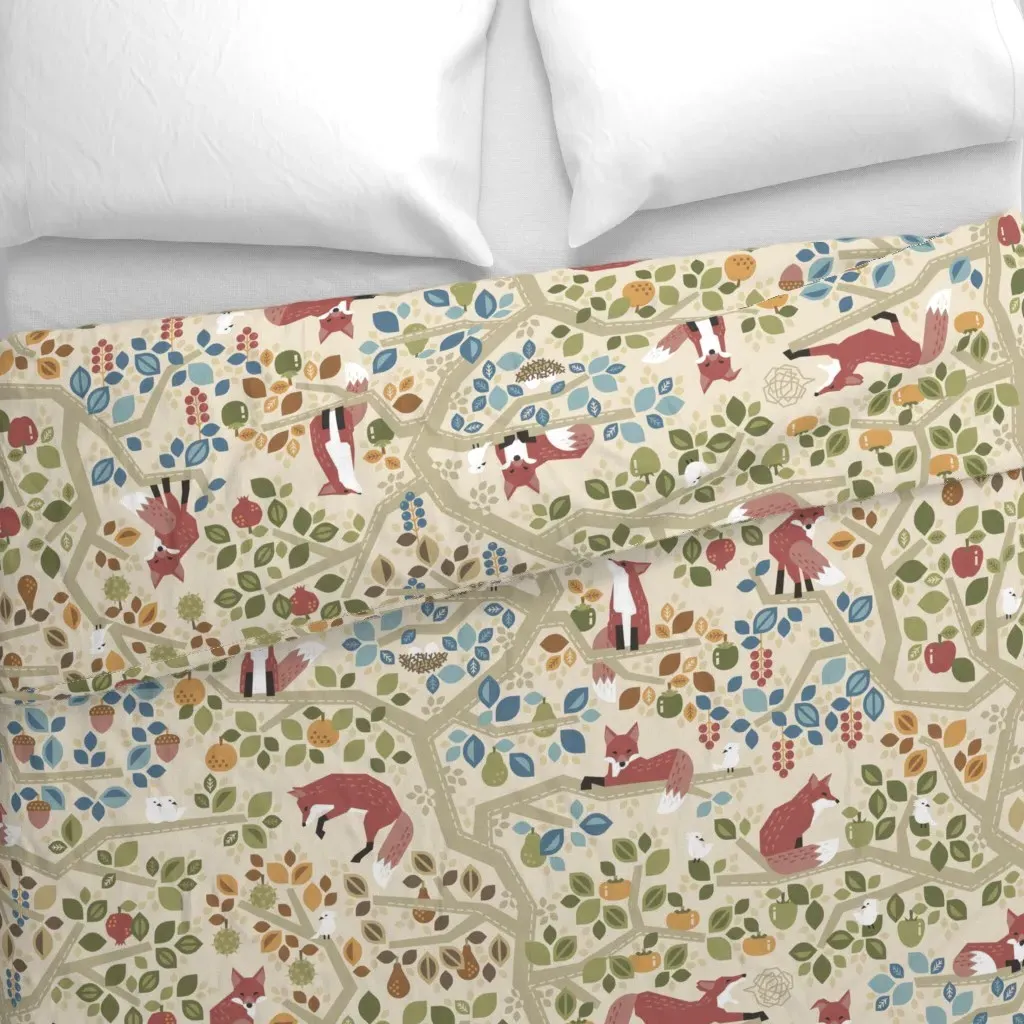 What Does The Fox Say Duvet Cover - Reddish-Brown alternate view