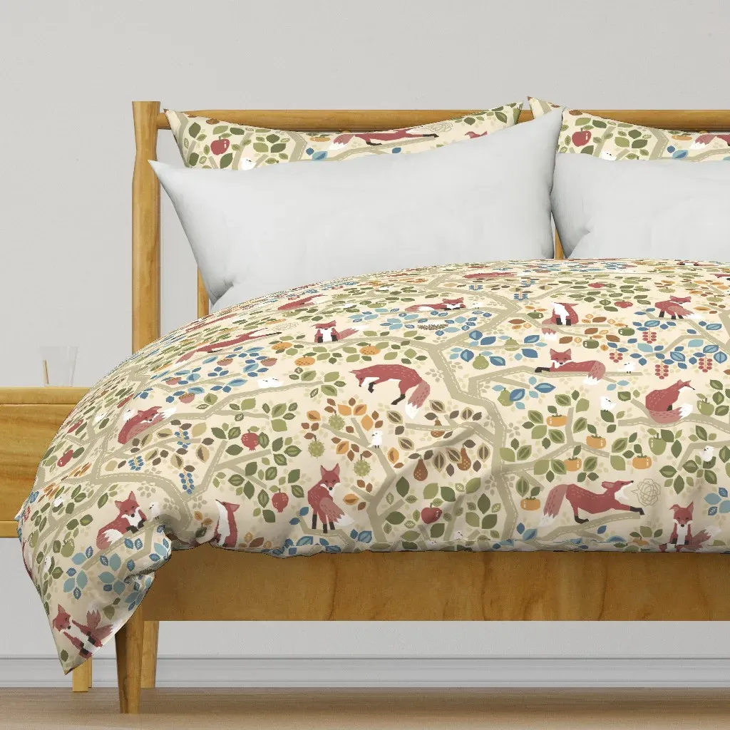 What Does The Fox Say Duvet Cover - Reddish-Brown product