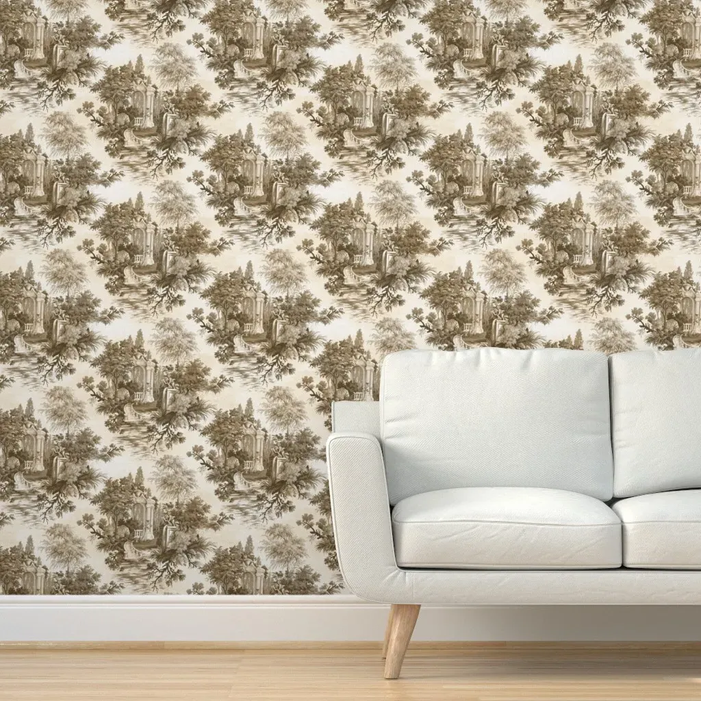 When In Rome Peel and Stick Wallpaper - Taupe, XLarge Scale product