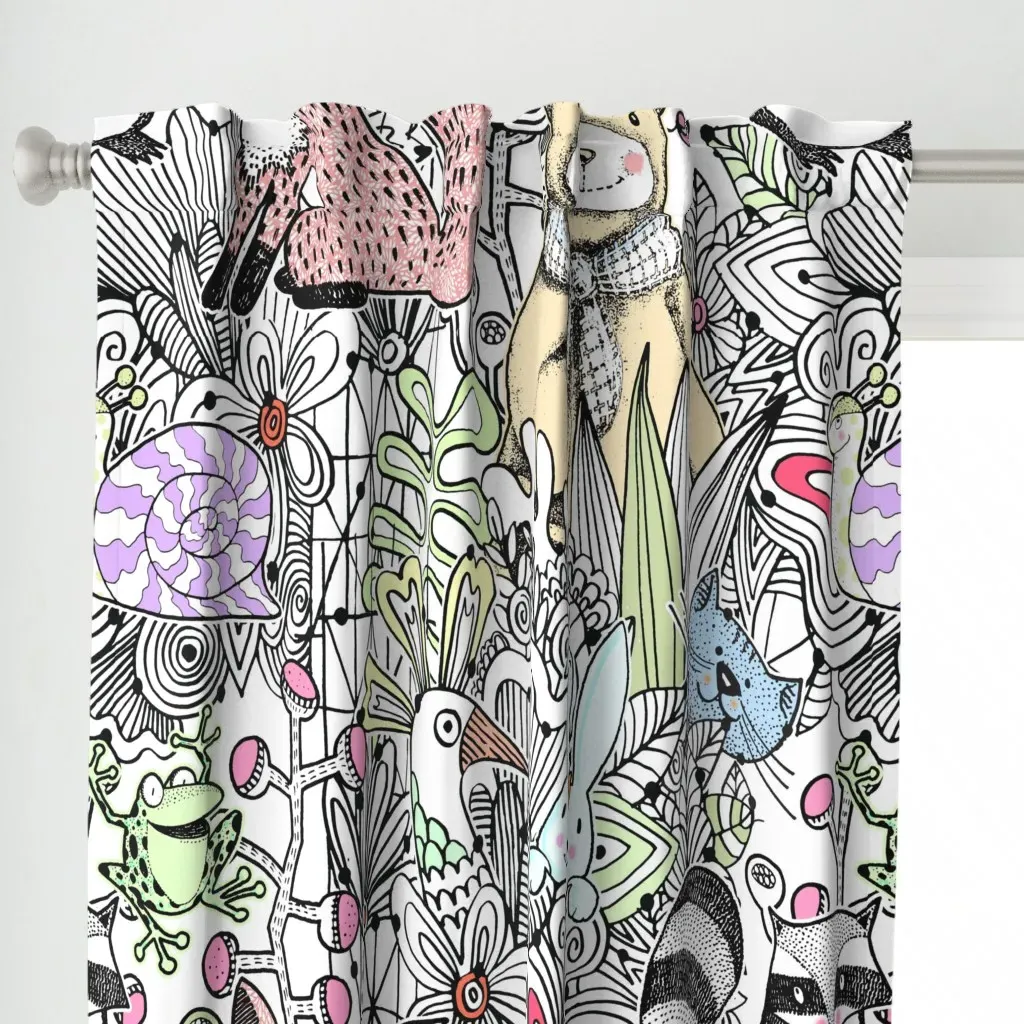 Where Is The Cat Curtain Panel - Beige alternate view
