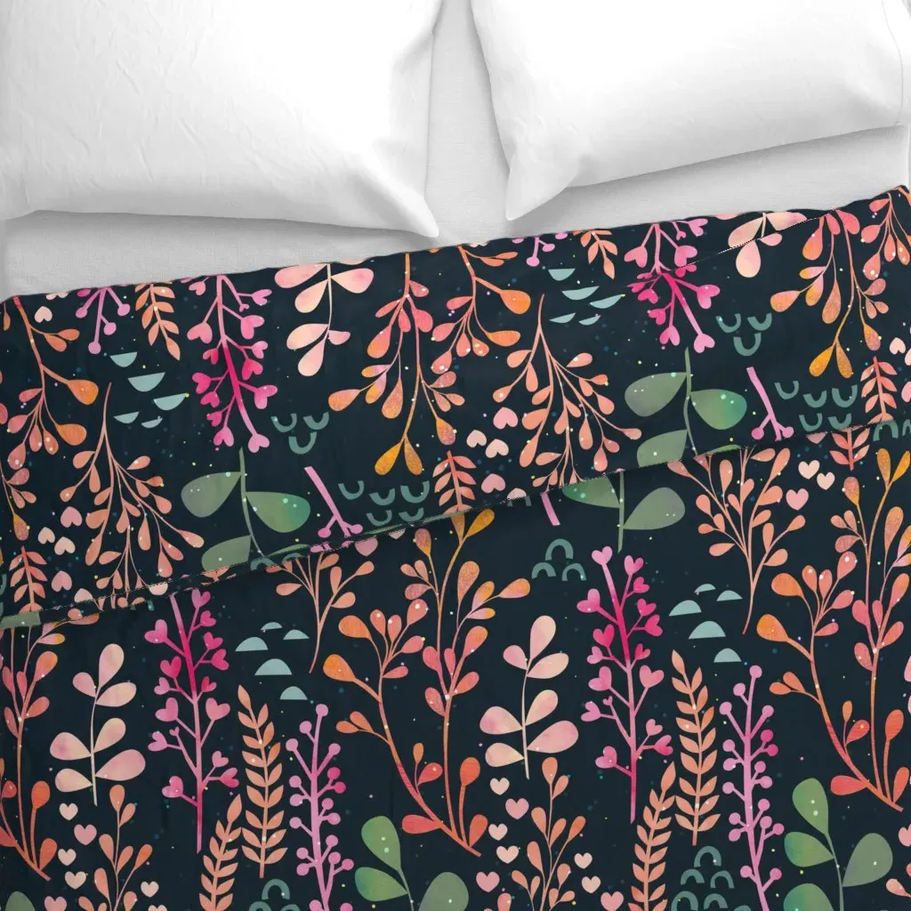 Where Love Grows Duvet Cover - Coral Pink alternate view